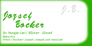 jozsef bocker business card